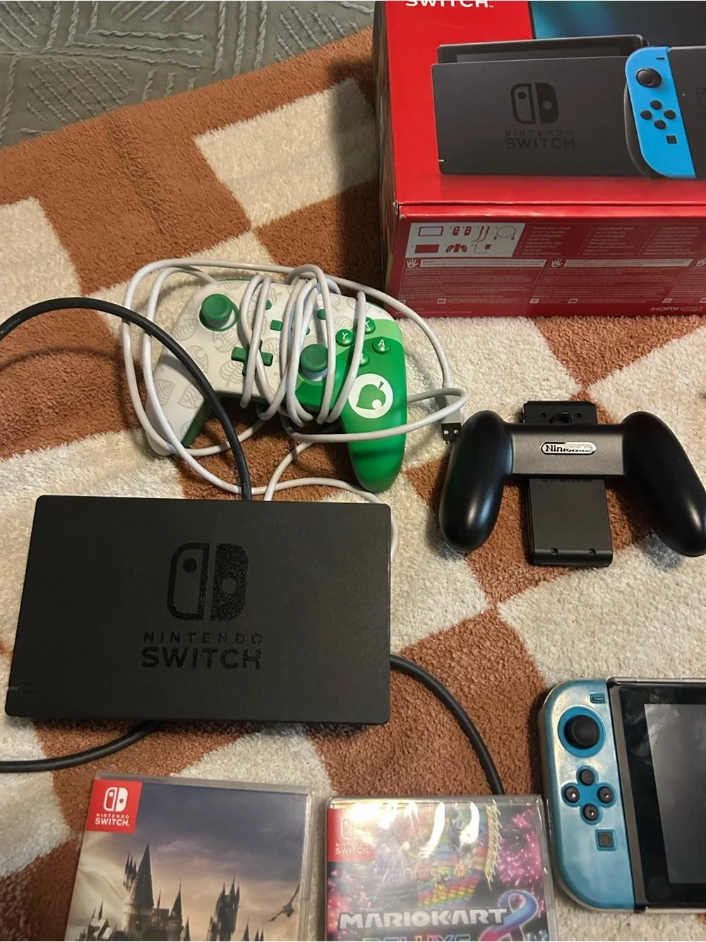 Nintendo Switch Console with Neon Red & Neon Blue Joy-Con Controllers